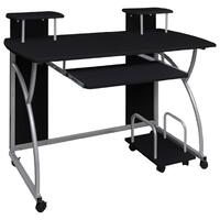 Computerbord 110x52x88,5 cm konstrueret træ sort