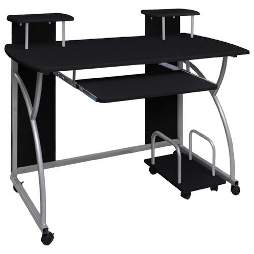 Computerbord 110x52x88,5 cm konstrueret træ sort