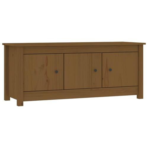 Skoreol 110x34x45 cm massivt fyrretræ gyldenbrun