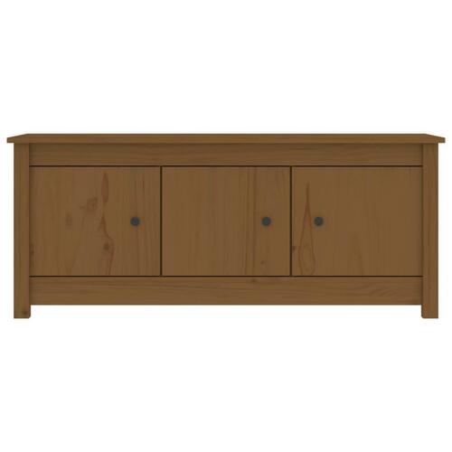Skoreol 110x34x45 cm massivt fyrretræ gyldenbrun