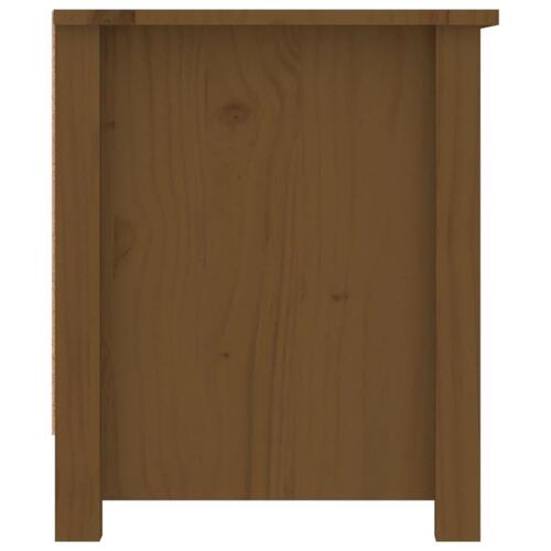 Skoreol 110x34x45 cm massivt fyrretræ gyldenbrun