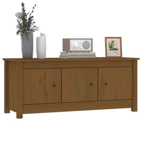 Skoreol 110x34x45 cm massivt fyrretræ gyldenbrun
