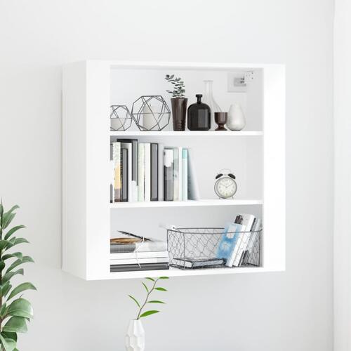 Vægskab 80x33x80 cm konstrueret træ hvid