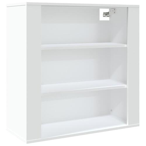 Vægskab 80x33x80 cm konstrueret træ hvid