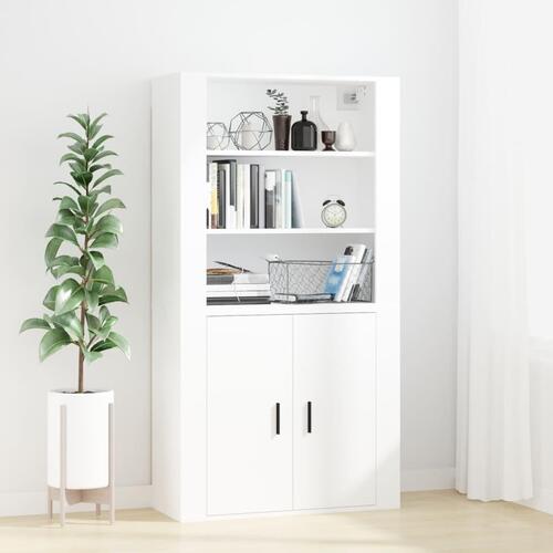 Vægskab 80x33x80 cm konstrueret træ hvid