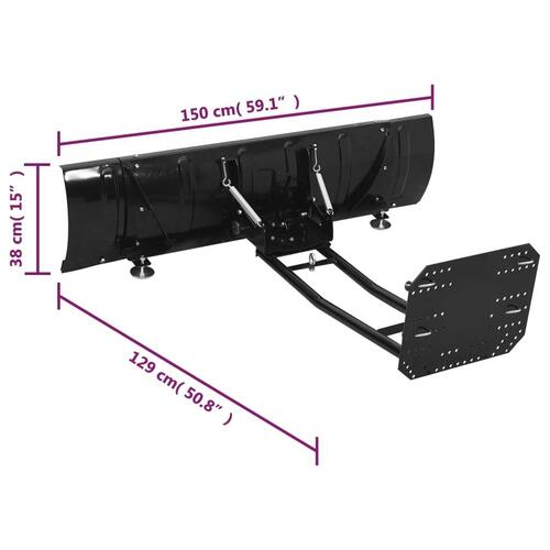 Sneplov til ATV 150x38 cm sort