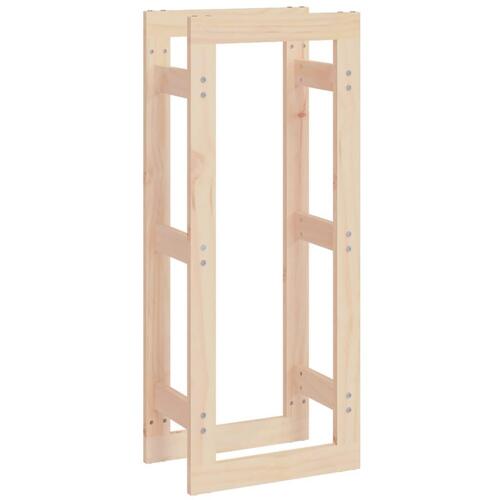 Brændestativ 41x25x100 cm massivt fyrretræ