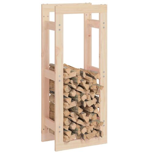 Brændestativ 41x25x100 cm massivt fyrretræ