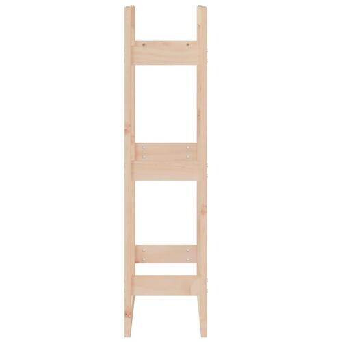 Brændestativ 41x25x100 cm massivt fyrretræ