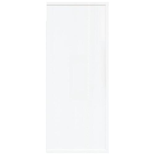 Vægskab 80x33x80 cm konstrueret træ hvid højglans