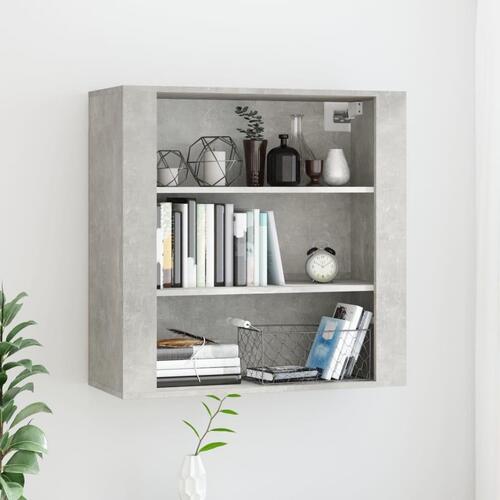 Vægskab 80x33x80 cm konstrueret træ betongrå