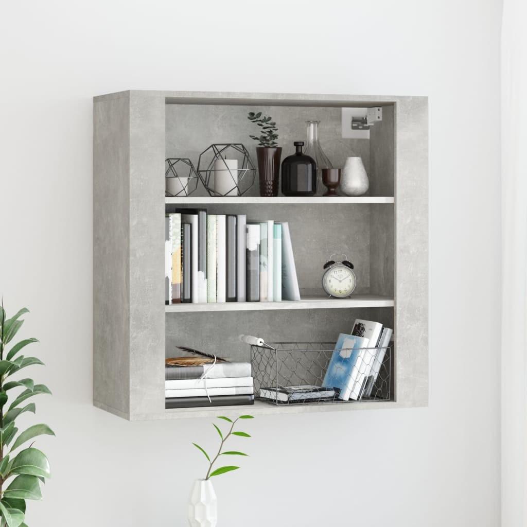 Vægskab 80x33x80 cm konstrueret træ betongrå
