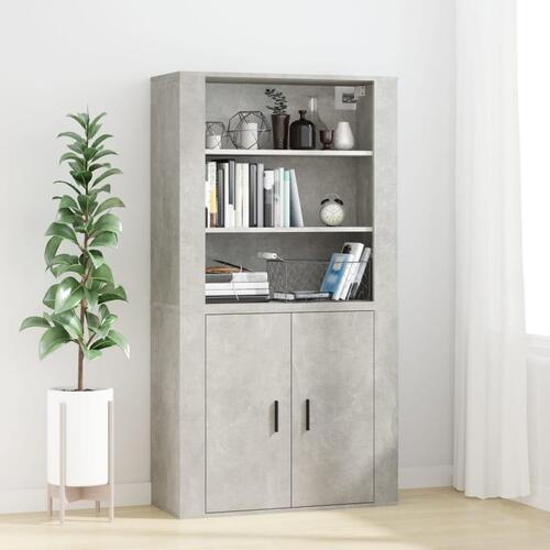Vægskab 80x33x80 cm konstrueret træ betongrå