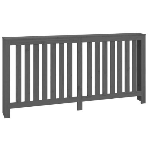 Radiatorskjuler 169x19x84 cm massivt fyrretræ grå