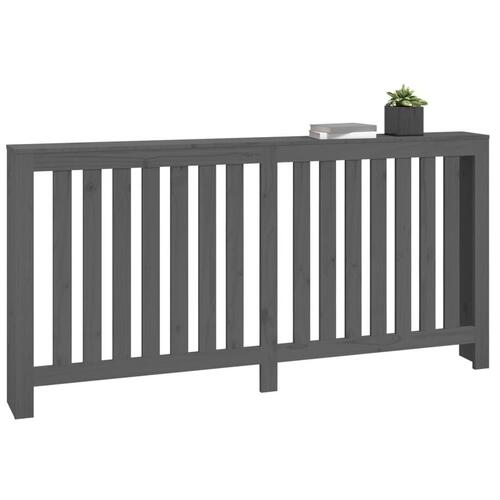Radiatorskjuler 169x19x84 cm massivt fyrretræ grå