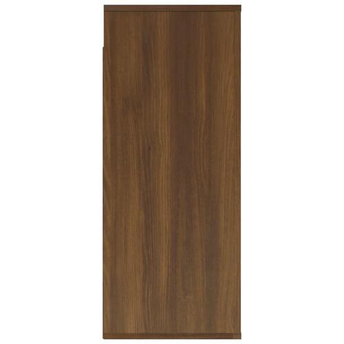 Vægskab 80x33x80 cm konstrueret træ brun egetræsfarve