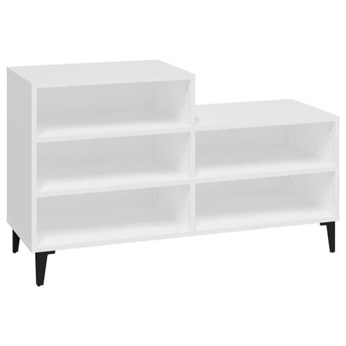 Skoreol 102x36x60 cm konstrueret træ hvid