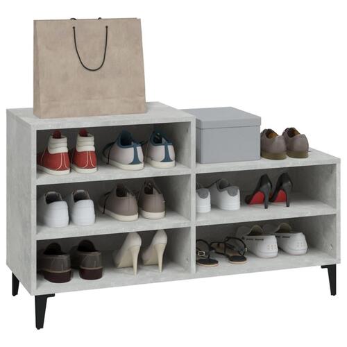 Skoreol 102x36x60 cm konstrueret træ betongrå