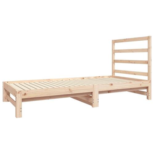 Daybed med udtræk 2x(90x190) cm massivt fyrretræ