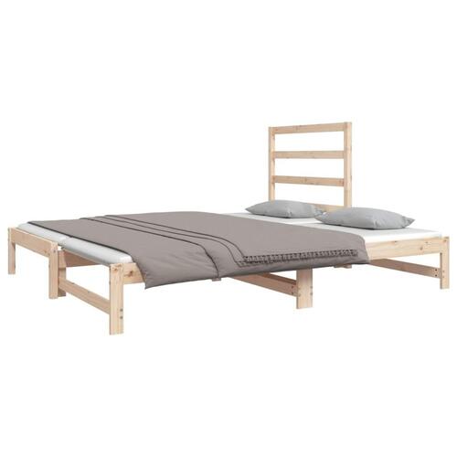 Daybed med udtræk 2x(90x190) cm massivt fyrretræ