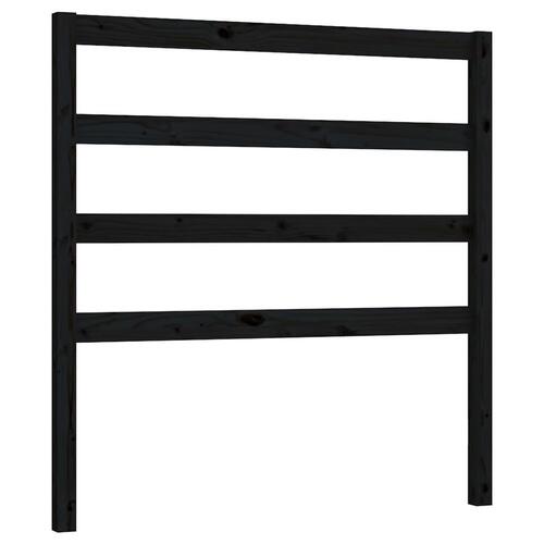 Daybed med udtræk 2x(90x190) cm massivt fyrretræ sort