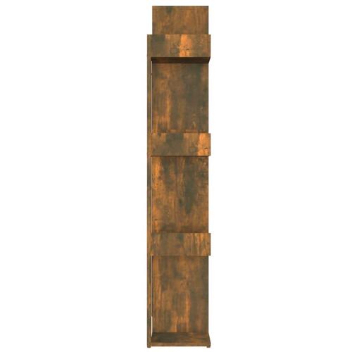 Bogreol 86x25,5x140 cm konstrueret træ røget egetræ