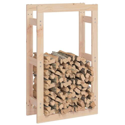 Brændestativ 60x25x100 cm massivt fyrretræ