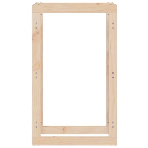 Brændestativ 60x25x100 cm massivt fyrretræ