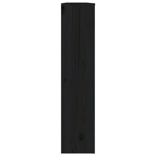Radiatorskjuler 153x19x84 cm massivt fyrretræ sort