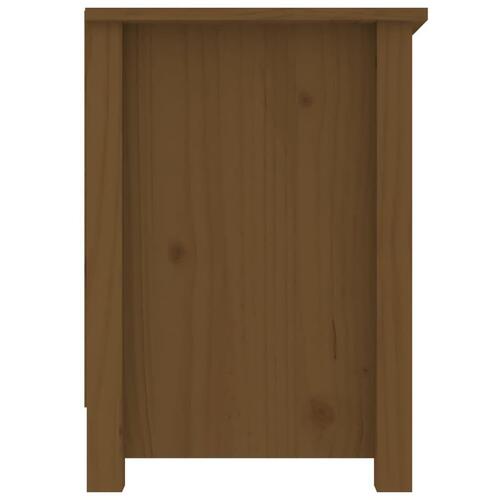 Tv-bord 103x36,5x52 cm massivt fyrretræ gyldenbrun