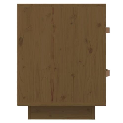 Sengeborde 2 stk. 40x34x45 cm massivt fyrretræ gyldenbrun
