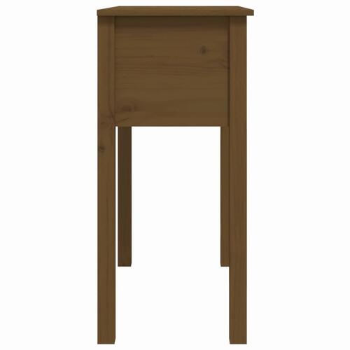 Konsolbord 70x35x75 cm massivt fyrretræ gyldenbrun