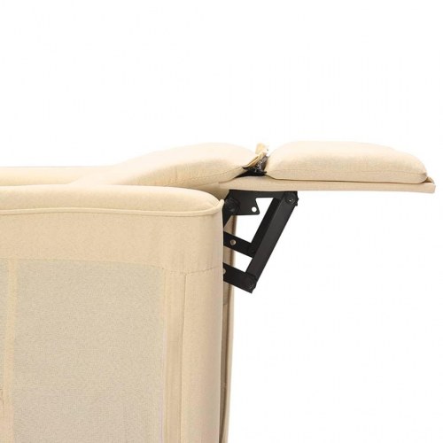 Lænestol stof cremefarvet