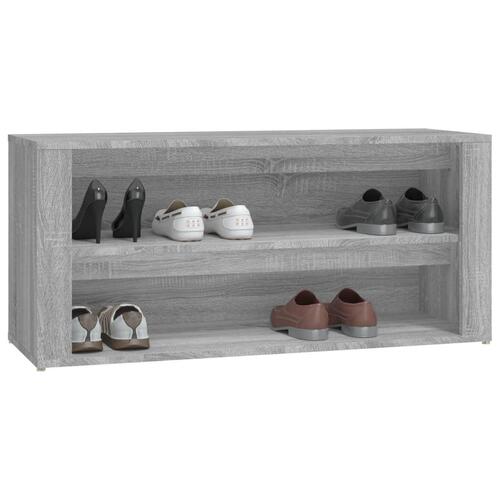 Skoreol 100x35x45 cm konstrueret træ grå sonoma-eg
