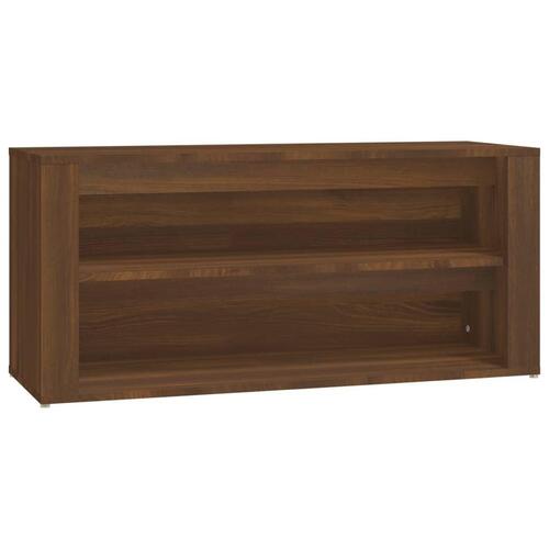 Skoreol 100x35x45 cm konstrueret træ brun egetræsfarve