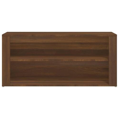 Skoreol 100x35x45 cm konstrueret træ brun egetræsfarve
