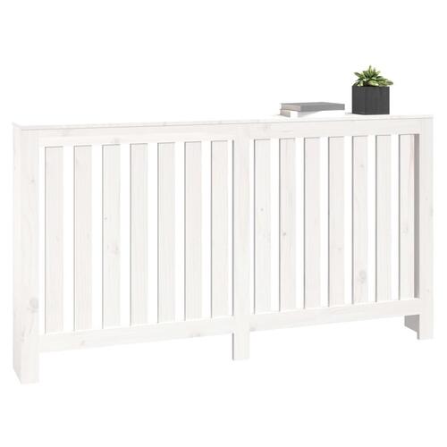 Radiatorskjuler 153x19x84 cm massivt fyrretræ hvid