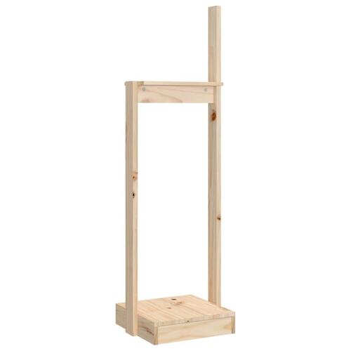 Brændestativ 33,5x30x110 cm massivt fyrretræ