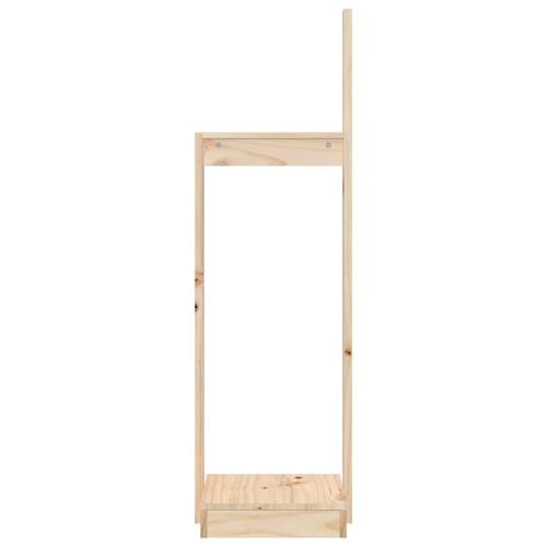 Brændestativ 33,5x30x110 cm massivt fyrretræ
