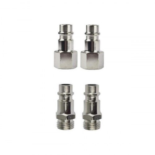 Hofftech set møtrikker 1/4" trykluft - 5 dele, sølvfarvet