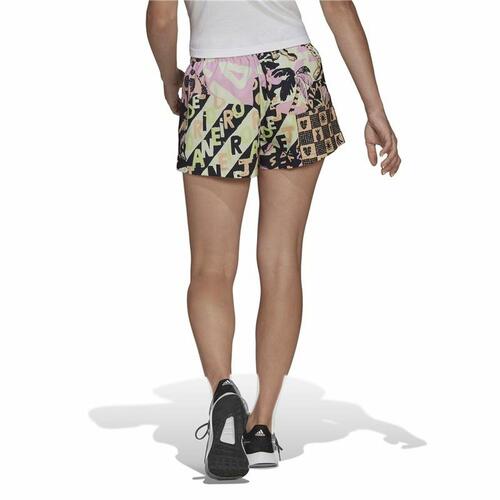Sport shorts til kvinder Adidas Farm Multifarvet Sort M