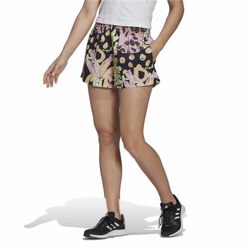 Sport shorts til kvinder Adidas Farm Multifarvet Sort M