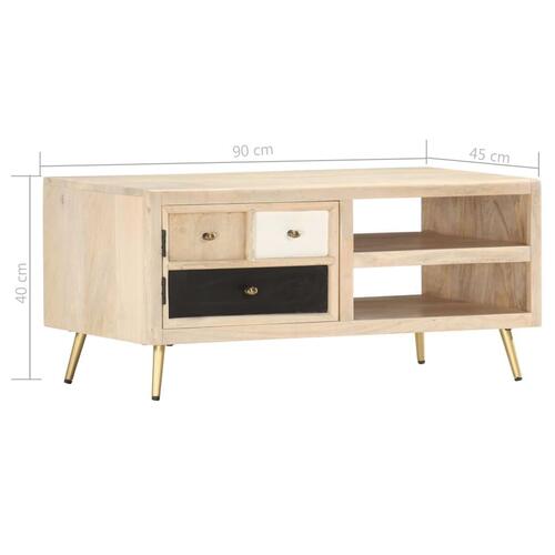 Sofabord 90x45x40 cm massivt mangotræ