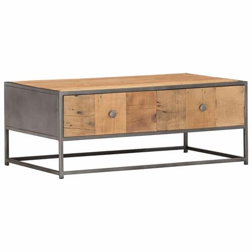 Sofabord 90x50x35 cm massivt genbrugstræ