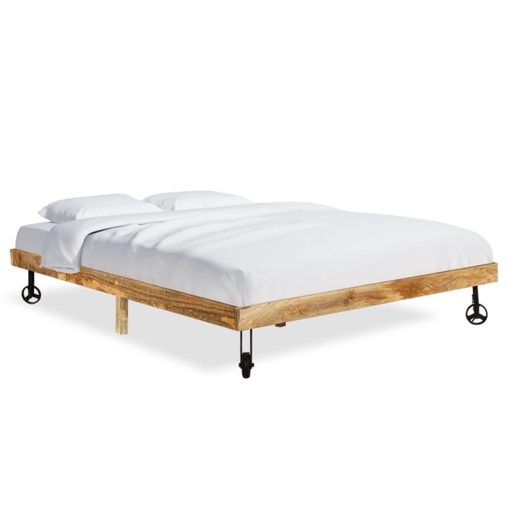 Sengestel 200x200 cm massivt mangotræ