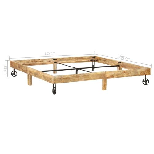 Sengestel 200x200 cm massivt mangotræ