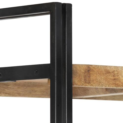 Bogreol med 5 hylder 90x30x180 cm massivt mangotræ