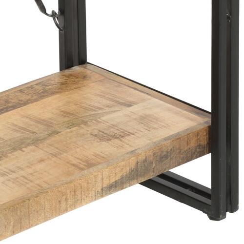 Bogreol med 5 hylder 90x30x180 cm massivt mangotræ