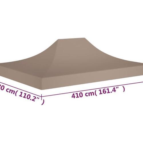 Tag til festtelt 4x3 m 270 g/m² gråbrun