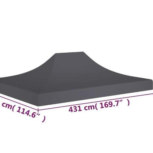 Tag til festtelt 4,5x3 m 270 g/m² antracitgrå